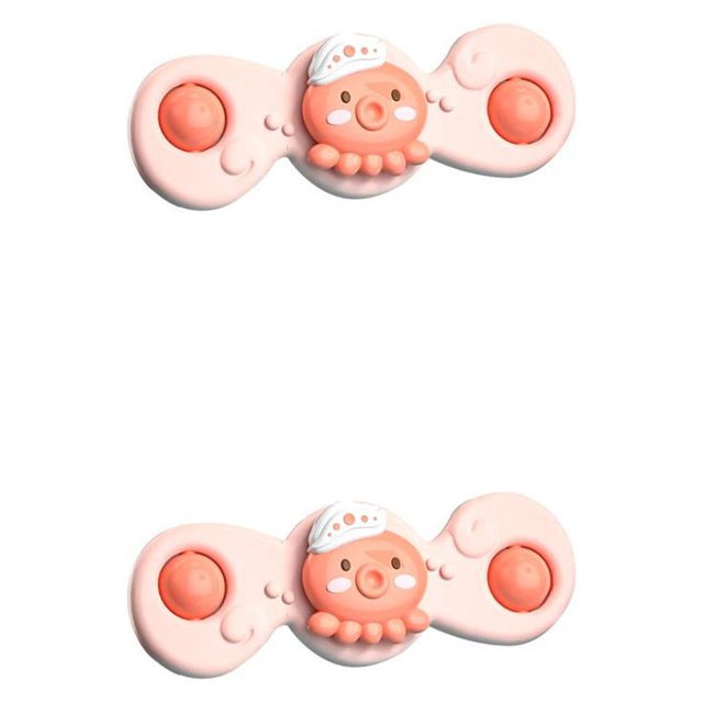 Vogacara Giroscopio giratorio portátil Oficina Escuela Alivio de presión Diseño de dibujos animados Gyro Juguete de descompresión Regalo de Rosa de 2 cabezales 2piezas