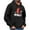 Black, variant on Men's Christmas Chest Snowman Print Casual Sports Pocket Pullover Printed Hooded Sweater