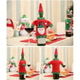 thumbnail image 5 of CIYISON Christmas Wine Bottle Sweater Cover with Hat Set Santa Reindeer Snowman Wine Bottle Bag for Christmas Party Decorations, 5 of 16