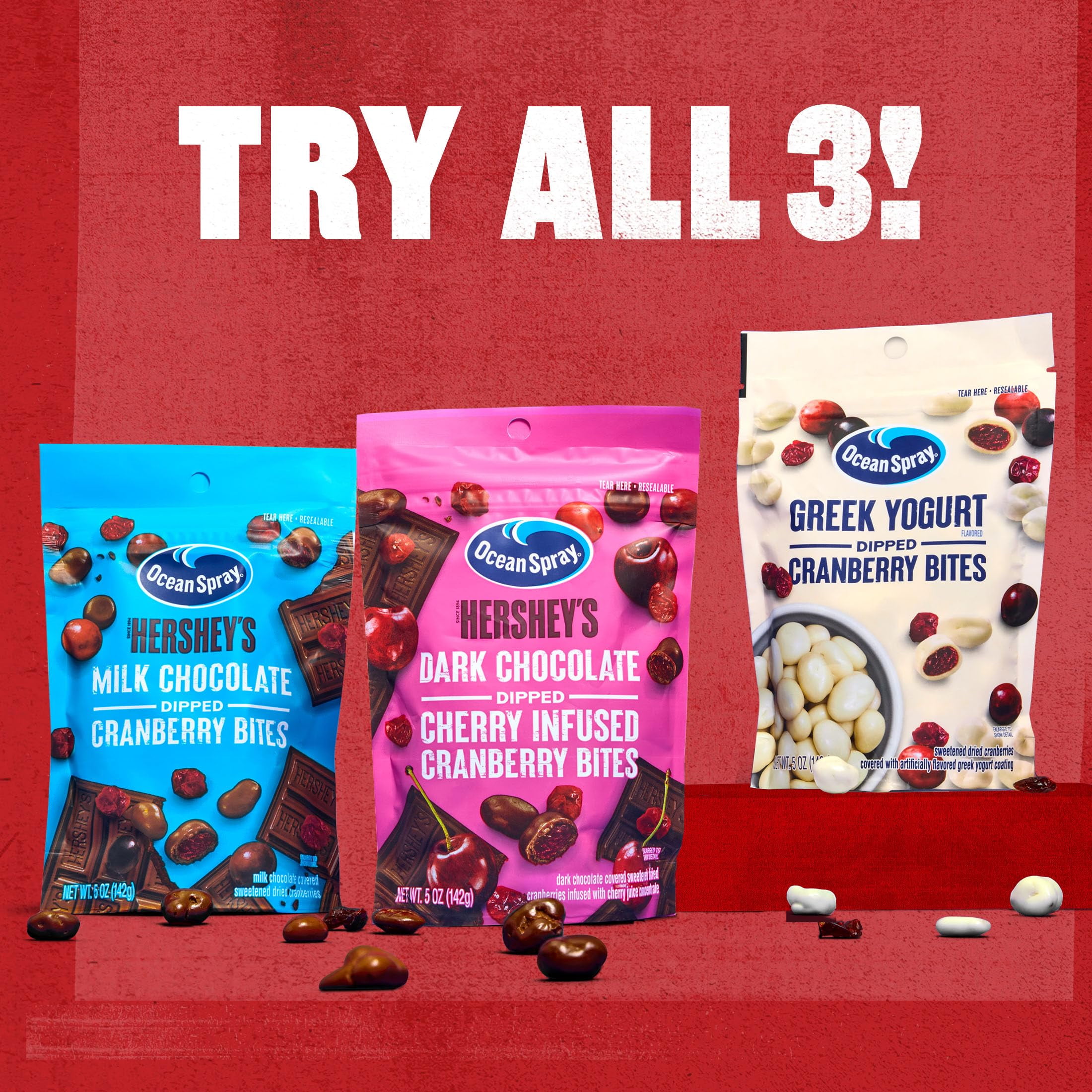 Ocean Spray? Greek Yogurt Covered Craisins?, Greek Yogurt Flavored, Covered Cranberries, Dried Fruit, 5 Oz Pouch (Pack of 12)