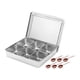 thumbnail image 3 of Caja de almacenamiento de condimentos perfecl de Acero inoxidable con tapa 6 compartimentos, 3 of 8