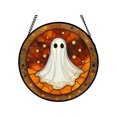 thumbnail image 2 of Halloween Ghosts Stained Glass Window Hanging Lantern, Hanging Halloween Decor for Halloween Party Decor, Scary Halloween Decor Window Decorations, 2 of 5