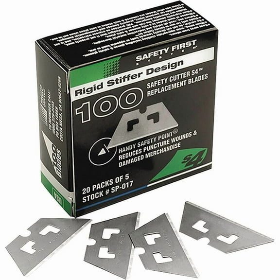 PHC, PHCSP017, Pacific S4/S3 Safety Cutter Replacement Blades, 100 / Box, Silver