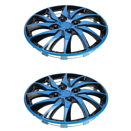 KALLORY Hubcap Wheel Cover Replacement Blue PP 2Pcs For Daily Use 14 Inch