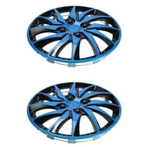 KALLORY Hubcap Wheel Cover Replacement Blue PP 2Pcs For Daily Use 14 Inch