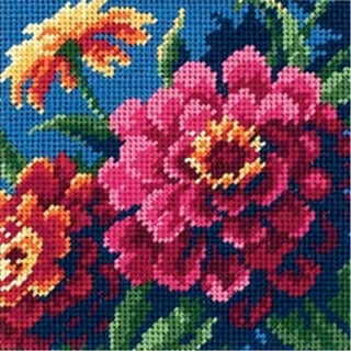 Dimensions Floral Splendor Needlepoint Kit, 14 x 14 