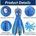 thumbnail image 3 of Juego de 2 juguetes de pulpo para perros, juguetes chirriantes para perros, juguete de peluche para perros pequeños y medianos, 3 of 5