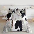 thumbnail image 2 of Homewish Abstract Cow Print Bedding Comforter Set 2pcs for Boys Girls,Geometric Plaid Patchwork Twin Comforter Sets Microfiber,Farmhouse Animal Breathable Bedding Set,Microfiber Bedroom Decor, 2 of 8