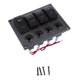 thumbnail image 4 of Interruptor A Prueba de Salpicaduras de 4 Vías de Barco Moto Negro Sunnimix Panel de interruptor de interruptor de circuito, 4 of 7