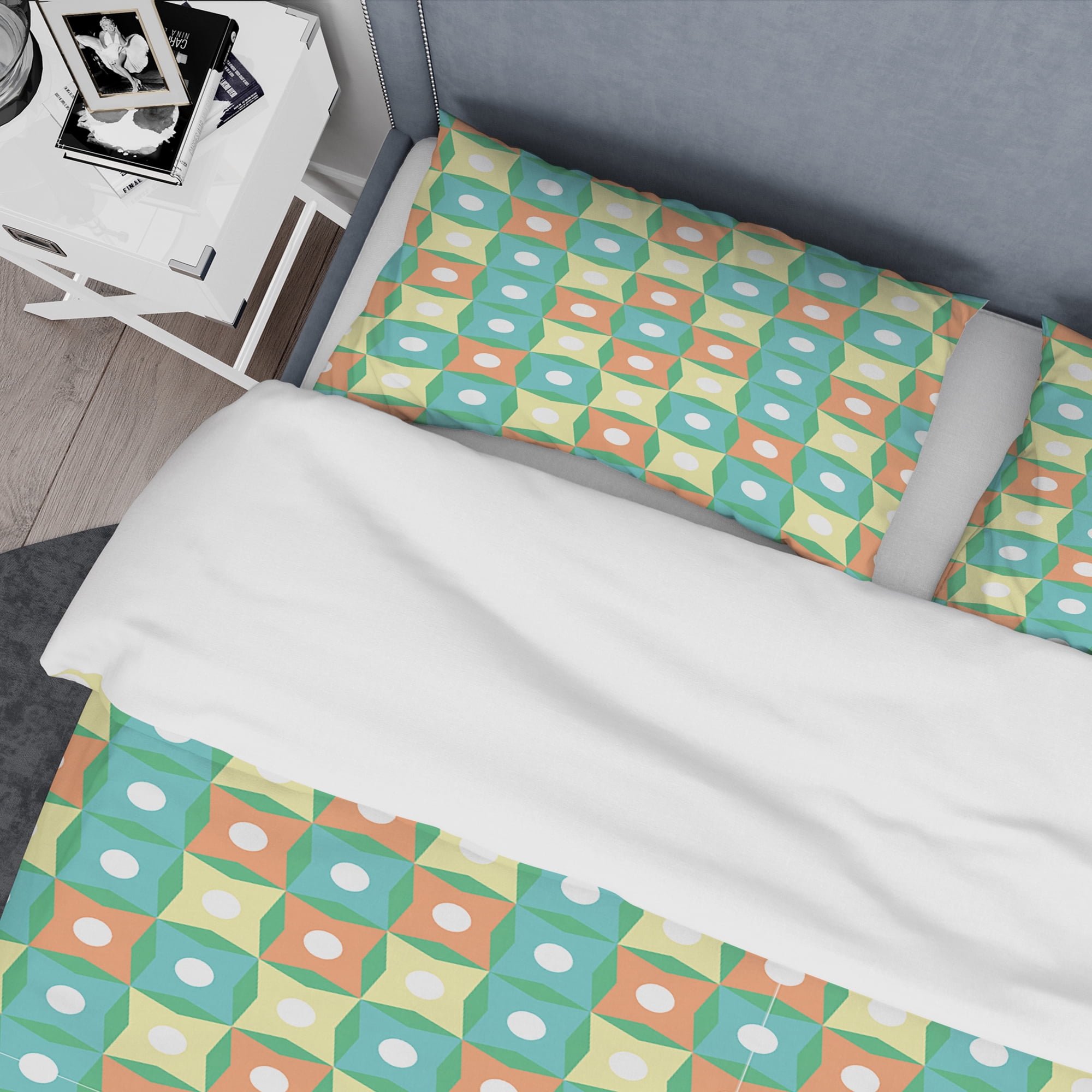 Designart 'Abstract Design Retro Pattern I' Mid-Century Modern Duvet Cover Set
