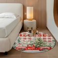 thumbnail image 2 of Round Rugs 3Ft, Red Christmas Round Area Rug Washable Indoor Throw Carpet, Red Truck Xmas Tree Snowflake Small Non Slip Circle Rug for Bedroom Living Room Home Decor Aesthetic, 2 of 8