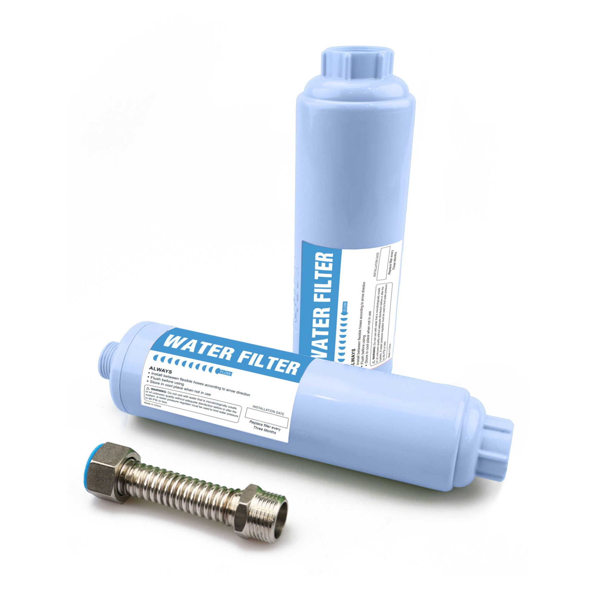Makerz 235 RV Water Filter - 20 Micron Filter with 0.5 GPM Service Flow, NSF 42 Certified, Includes 2 Filters