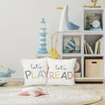thumbnail image 2 of Kids Playroom Decor,Classroom Pillows Cover,Let''s Read Play Decorative 18 x 18 Throw Pillow Cover,Lets Play Read Kids Reading Corner Room Playroom Nursery Decor Set of 2 Pillowcase (White-2), 2 of 5