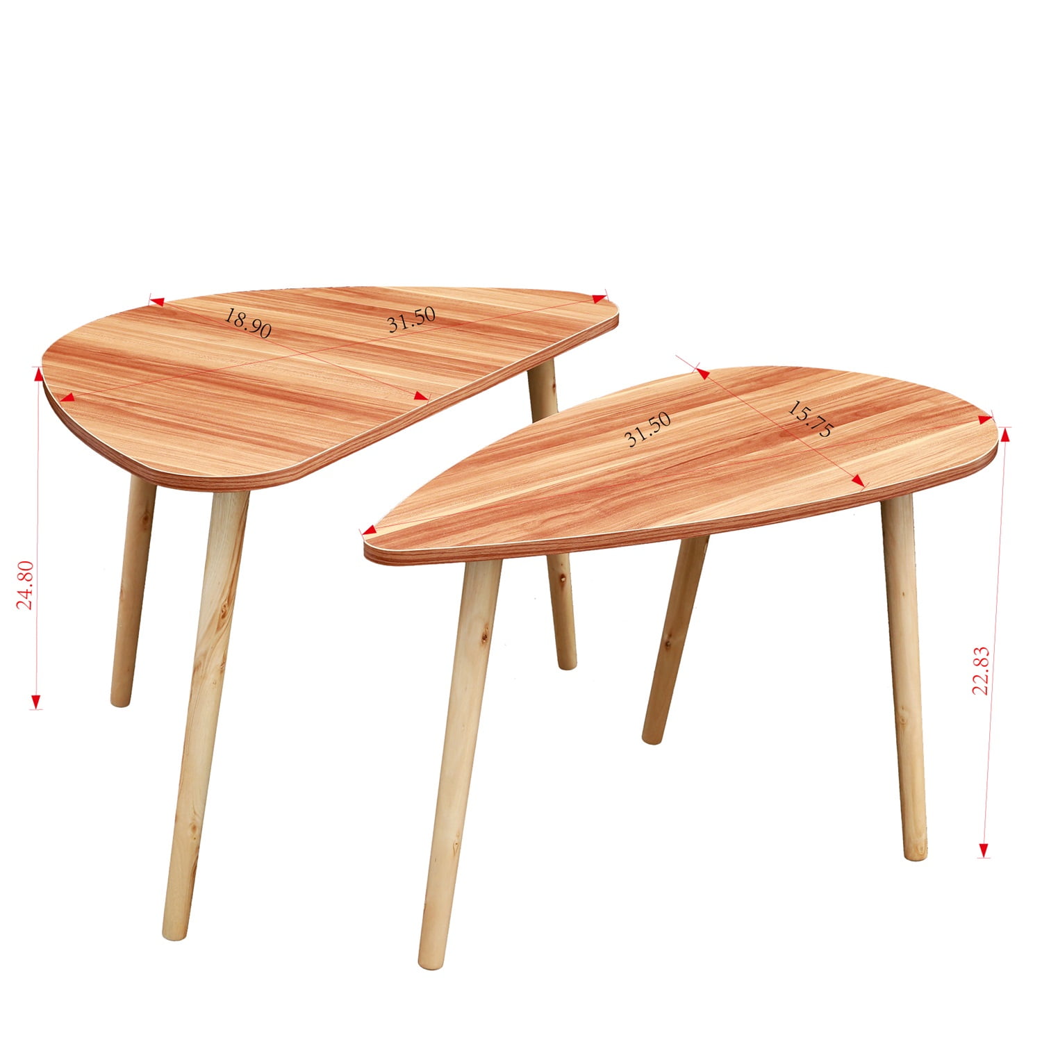 Kadyn Nesting Coffee Table Set of 2, End Table for Living Room, Modern Side Table for Bedroom, Walnut Kadyn Nesting Coffee Table Set of 2, End Table for Living Room, Modern Side Table for Bedroom, Walnut