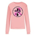 thumbnail image 4 of QATAINLAV T-Shirts pour Femmes Cancer du Sein Automne Manches Longues Col Rond T-Shirt Imprimé Graphique Nouveauté Chandail en Molleton Mignon Chandail Sortie Hauts Soldes Aujourd'hui Rose TTG, 4 of 6