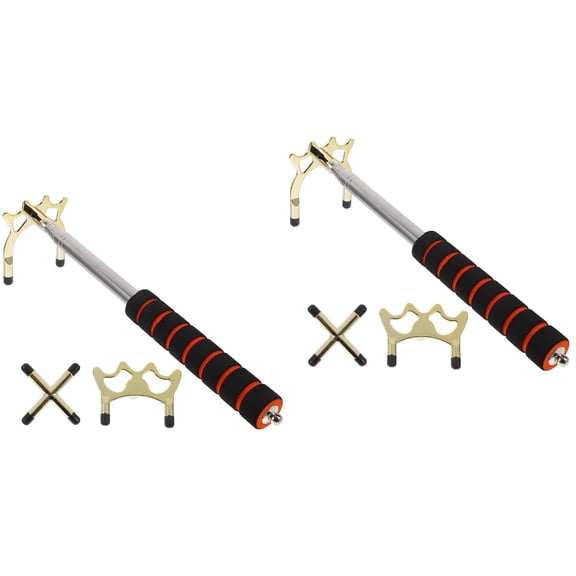 Masteelf 2 Sets  of Pool Bridge Billiard Stick Bridge Metal Billiard Bridge Pool Pole Rest Pool Table Cue Accessory