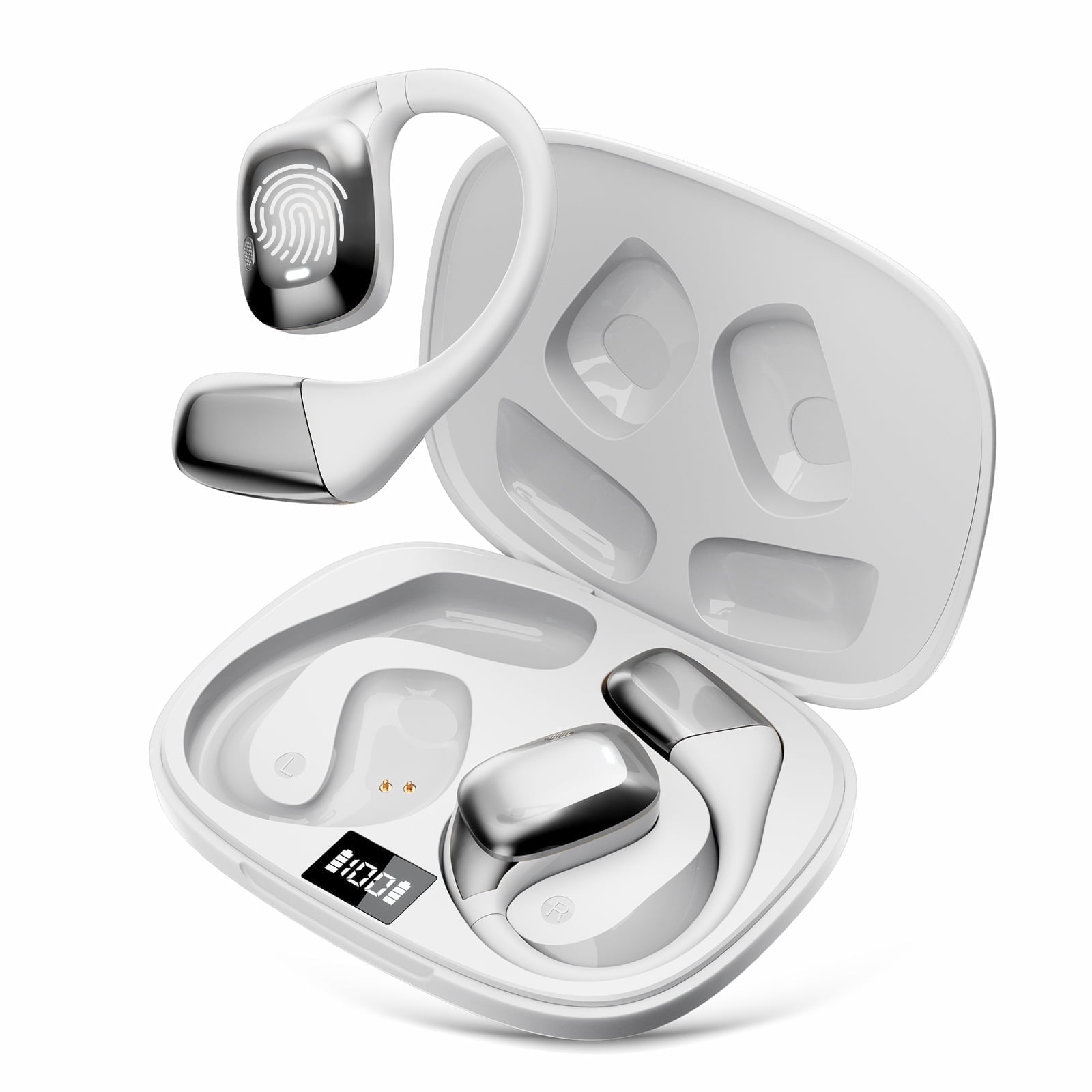 AI Translation Earbuds Real Time, Translator Earbuds for 144 Languages, Bluetooth Wireless Headphones, Two-Way translation device , iOS and Android for Travel, Learning