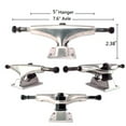 thumbnail image 2 of Victory Jump Skateboard Trucks and Wheels Set, Skateboard Accessories, Skateboard Trucks 5 inch, Skateboard wheels 52mm, Skateboard Bearings (5 inch Silver Truck w 52mm Black Wheels), 2 of 7