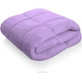 thumbnail image 4 of Cloud Fino 100% Cotton Comforter, All Season Quilted, 600 Thread Count,Luxury Box Stitched Comforter Set, Cooling Soft Bedding Set !!( Lilac,King/California King), 4 of 6