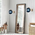 thumbnail image 3 of KCO Lighting Set of 2 Blue Glass Wall Sconce Gold Globe Wall Light Fixtures Bedroom Bedside Sconces, 3 of 7