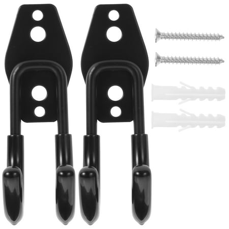 

2PCS Multi-function Tool Hook Round Metal Wire Storage Hooks Wall Organizer Black