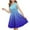 Girls Dresses Blue, variant on Sleeveless Dresses for Big Girls Size 3-14 Teens Kids Trendy Gradient Printed Crewneck Pullover A-Line Dance Midi Dress 2025