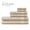 Brown Rice, variant on WelHome 6 Piece EVERYDAY USE 100% Cotton Bathroom Towels Set, 450 GSM, 2 Bath towels 27" x 54", 2 Hand Towels, 2 Washcloths, Soft Lightweight, Hotels, Spa and Gym – High Rise