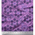 thumbnail image 1 of Soimoi Georgette Viscose Fabric Snowflake Artistic Print Fabric by the Yard 42 Inch Wide, 1 of 1