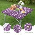 thumbnail image 4 of Purple Cartoon Unicorn Rainbow Square Fitted Tablecloth with Elastic Edge,Square Table Cover,Washable Elastic Table Cover for Home Kitchen Party Decor 36"x36", 4 of 6