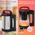 thumbnail image 5 of 1.6 L 4-in-1 Multifunctional Milk Maker&Soup Maker with Smart Control Panel Stainless Steel Electric Hot Soup Maker 2-5 Servings Smart Living for Home Use (Red), 5 of 10