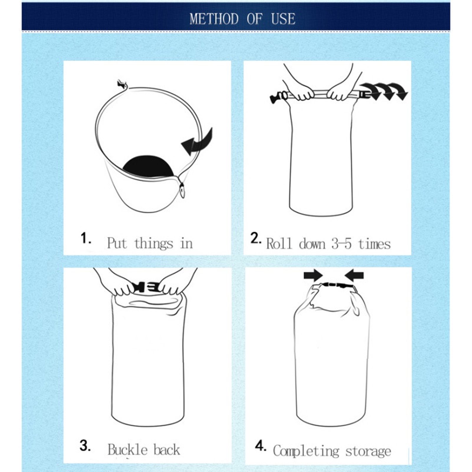 Waterproof 3pcs Waterproof Dry Bag Roll Top Dry Sack For Kayaking Boating Fishing Swimming