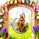 thumbnail image 1 of CaiYueKe Easter Bunny Hanging Decorations Acrylic Holiday Ornament Spring Home Decor Wall Window Door Garden Patio Indoor Outdoor Seasonal Party Supplies, 1 of 9