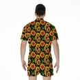 thumbnail image 2 of Black Autumn Sunflower Pattern Short Sleeve Men'S Rompers Casual Summer Jumpsuits Outfit, 2 of 4