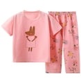 thumbnail image 3 of Ensemble de Pyjama pour Petites Filles, Imprimé d'Animaux de Dessin Animé, Chandail à Col Rond, Doux, Ensemble de Pyjama d'Été, Pyjamas pour Garçons, Taille 4T 5T, 3 of 3