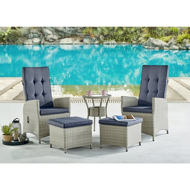 Bolton Furniture Haven AllWeather Wicker Set of Two Outdoor Recliners