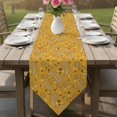 thumbnail image 6 of Yellow Classic Table Runner Linen Burlap Table Runner 72 Inches Long Boho Vintage Western Rustic Dresser Scarves for Kitchen Island Coffee Dining Room Party Wedding Banquet Holiday Decoration 18"x72", 6 of 8