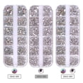 thumbnail image 2 of Diamantes de imitación para decoración de uñas, diamantes de imitación redondos con parte posterior plana para uñas, manualidades, sombra de múltiples formas, cristal 3D, piedras preciosas p, 2 of 5