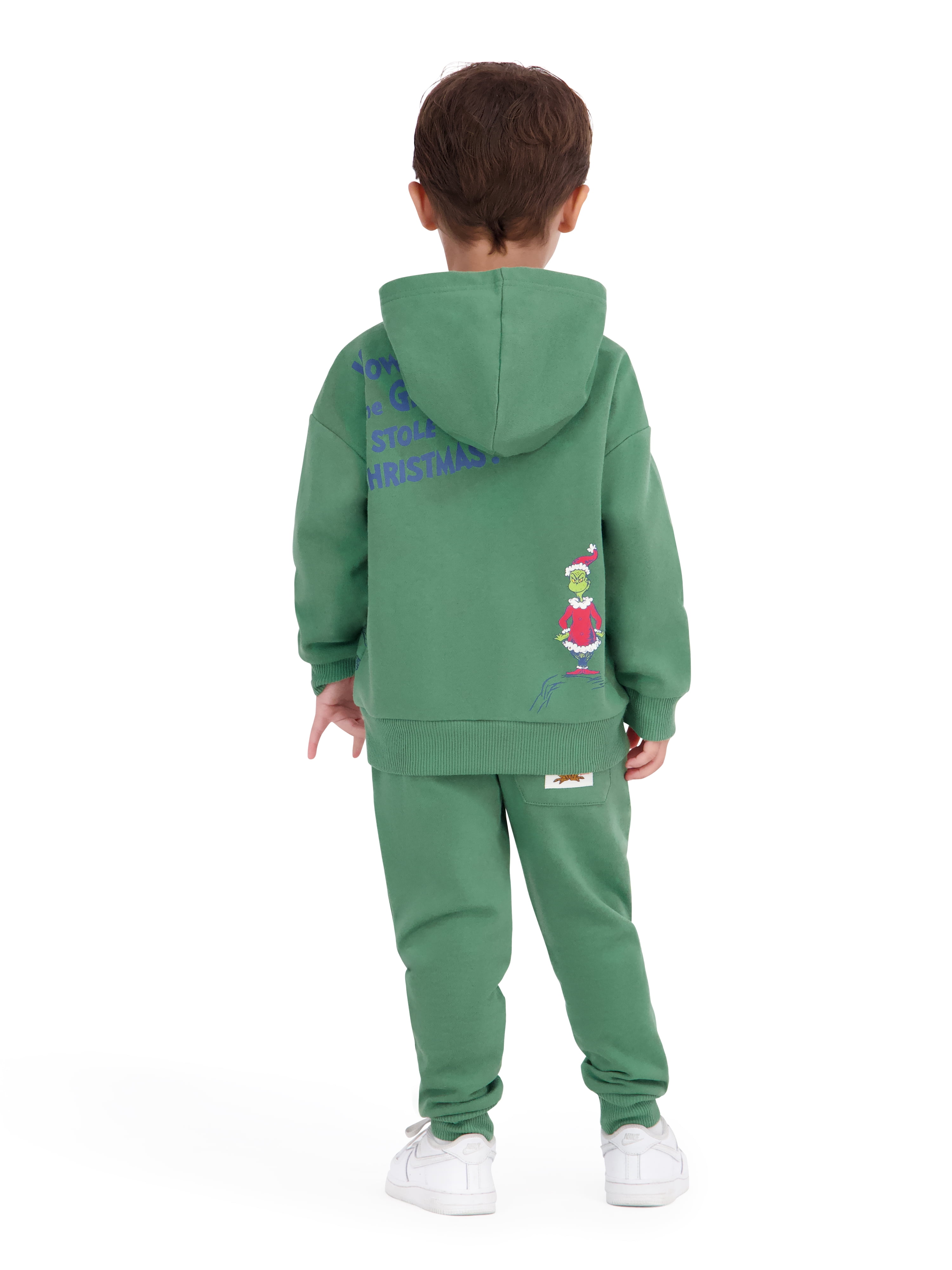 Dr. Seuss The Grinch Toddler Boy Green Hoodie and Jogger Set, Sizes 12M-5T