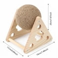 thumbnail image 2 of Interactive Wooden Cat Scratcher Toy with Stable Stand for Furniture and Pet Exercise, 2 of 3