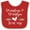 Red and White, variant on Inktastic Grandma and Grandpa Love Me- Heart Grandchild Boys or Girls Baby Bib
