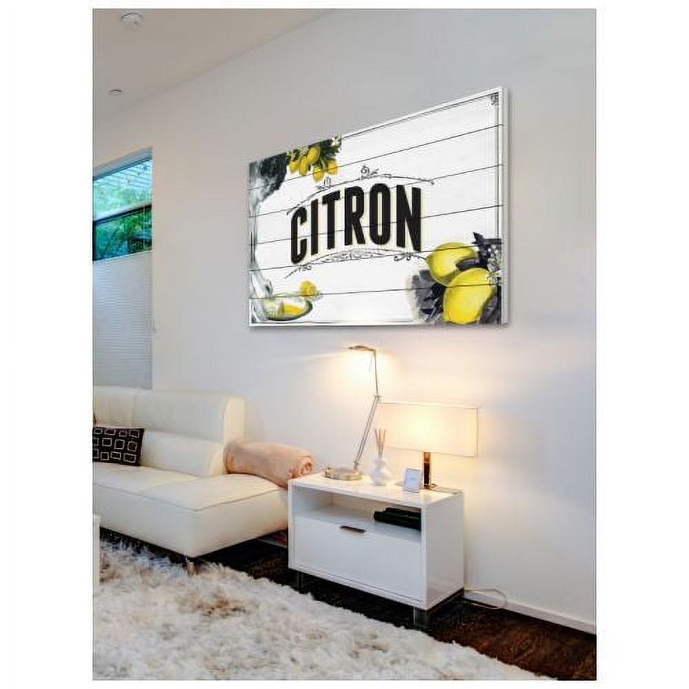 Marmont Hill "French Produce Lemon" Painting Print on White Wood