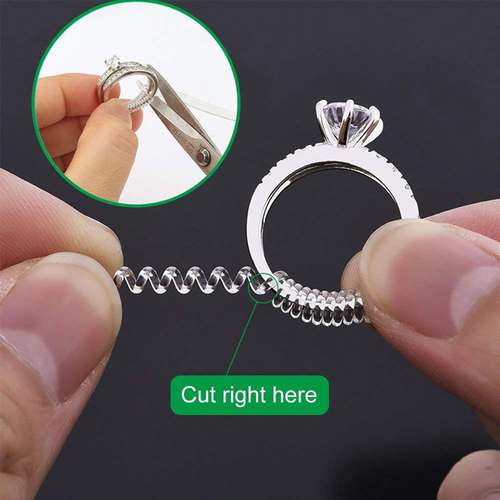 15 Ring Size Adjuster with 3 Sizes Clear Ring Sizer Resizer Fit for