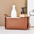 thumbnail image 5 of Leather Storage Box Desktop Debris Storage Organizer Cosmetic Jewelry Storage Holder Portable Large Space Boxes Home Organizers Dark Brown, 5 of 5