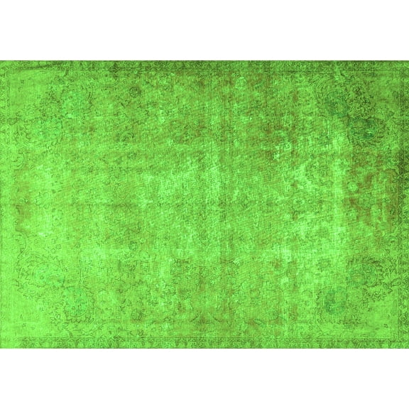 Ahgly Company Indoor Rectangle Persian Green Traditional Area Rugs, 5' x 7'