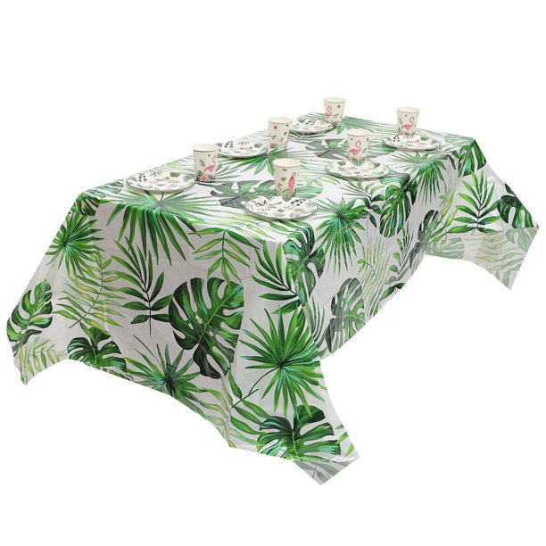 OUNONA 1 Set Hawaiian Theme Party Supplies Summer Palm Leaf Paper Plate