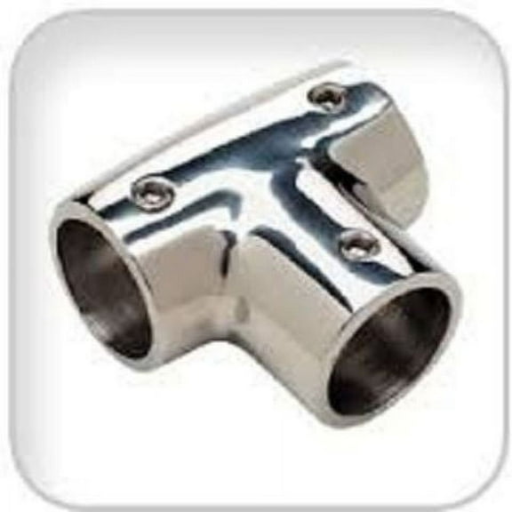 Seachoice 38111 Stainless Steel Rail Fitting Tee for 7/8" OD Tubing