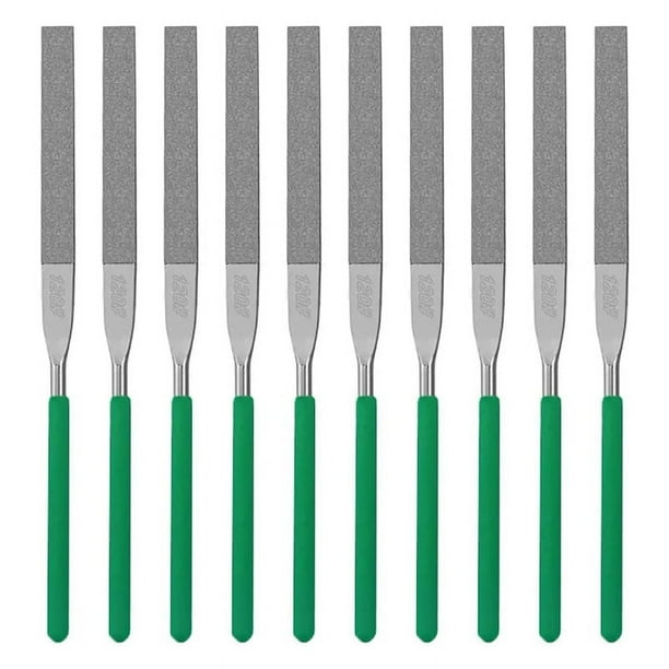 Juego de 10 Limas de Diamante, Juego de Limas de Aguja de Precisión, Limas Recubiertas de Diamante para Metal, Cerámica, Piedra y Joyería C