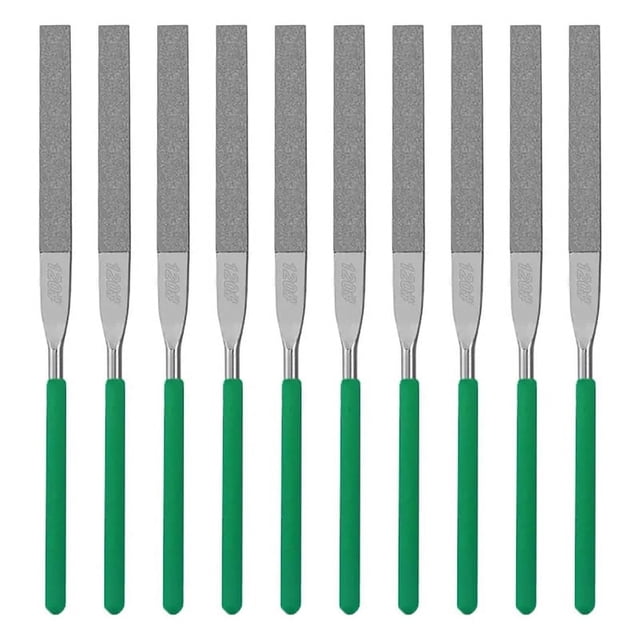 Juego de 10 Limas de Diamante, Juego de Limas de Aguja de Precisión, Limas Recubiertas de Diamante para Metal, Cerámica, Piedra y Joyería C