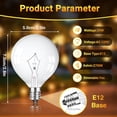 thumbnail image 5 of 25 Watt Wax Warmer Bulb, 120V G50 25W Light Bulbs for Full Size Scentsy Warmer, Wax Melt Warmer, E12 Base Type G Bulb, 2700K Warm White,6 Pack Dimmable G16 1/2 Bulbs, 5 of 8