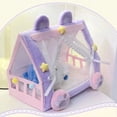 thumbnail image 3 of WD-Forest Mini Princess Doll Tent Bed 6.7" Cotton Lace Canopy Bed Dollhouse Furniture Accessory for Under 6" Dolls Display Cabinet Storage, 3 of 8